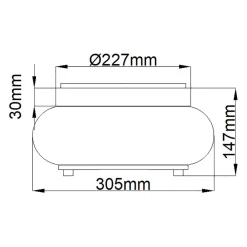 Plafon Trilogy (QZ-TRILOGY-FS-BN) - Elstead Lighting