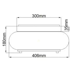 Plafon Trilogy (QZ-TRILOGY-FM-BN) - Elstead Lighting