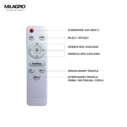 Plafon VELA 24W LED Ø420 mm Ściemnialny+ Pilot (ML4401) - Milagro