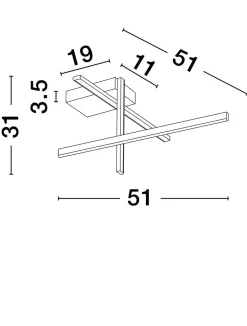 Plafon wewnętrzny CHARAZANI (LE44819) - Luces Exclusivas