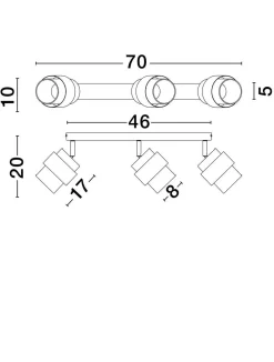 Plafon wewnętrzny VIEJA (LE44849) - Luces Exclusivas