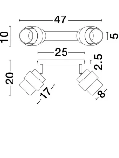 Plafon wewnętrzny VIEJA (LE44848) - Luces Exclusivas