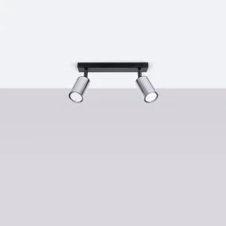 Plafon WINX 2 czarny/chrom (SL.1367) - Sollux Lighting