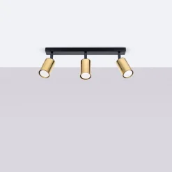 Plafon WINX 3 czarny/złoty (SL.1384) - Sollux Lighting