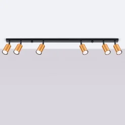 Plafon WINX 6L czarny/miedź (SL.1380) - Sollux Lighting