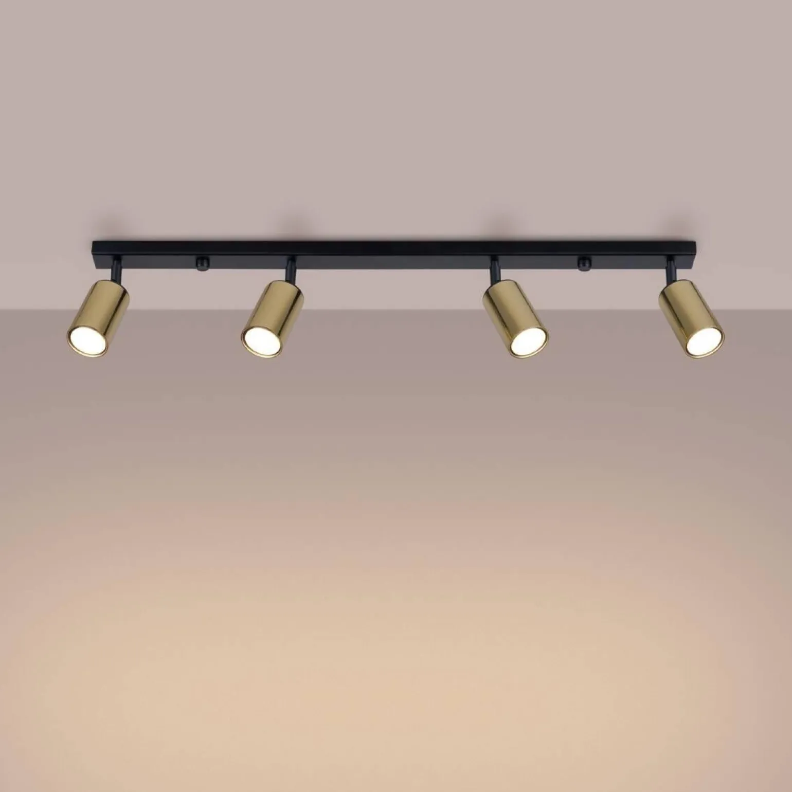 Plafon WINX 4L czarny/złoty (SL.1387) - Sollux Lighting