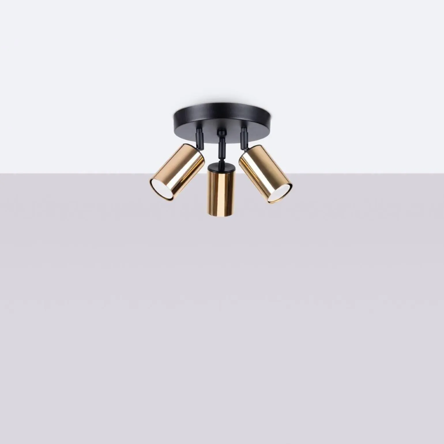 Plafon WINX 3P czarny/złoty (SL.1385) - Sollux Lighting