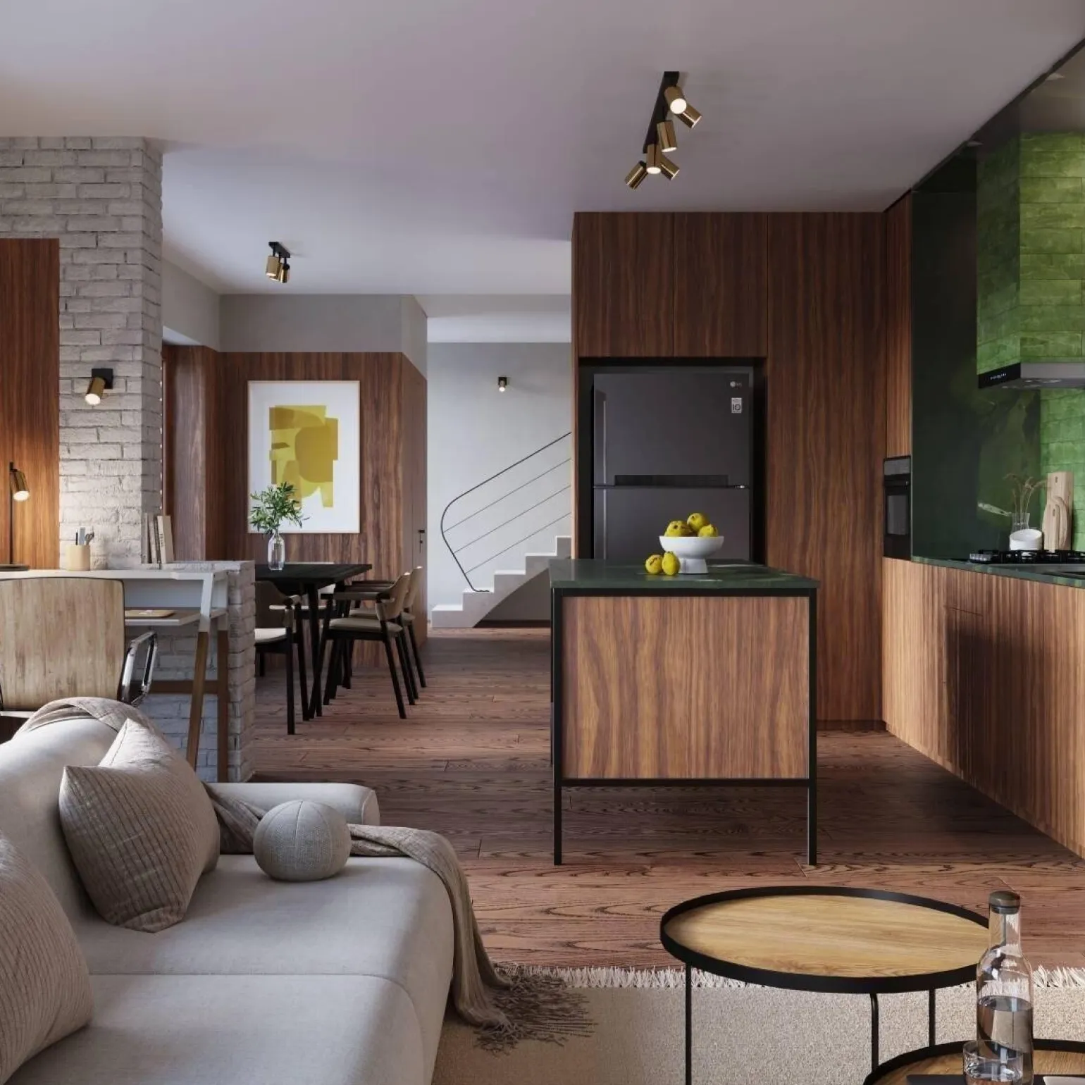 Plafon WINX 3P czarny/złoty (SL.1385) - Sollux Lighting