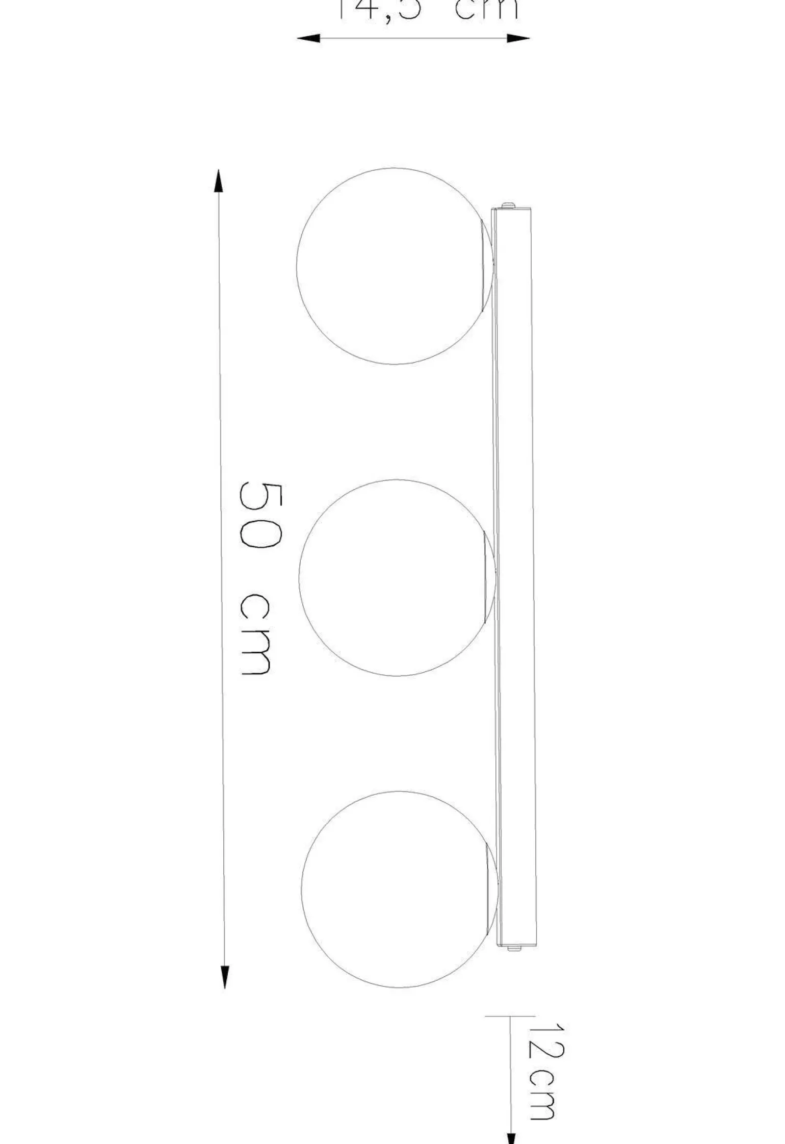 Plafon YOLI 3 czarny (SL.1153) - Sollux