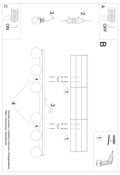 Plafon YOLI 6 czarny (SL.1155) - Sollux