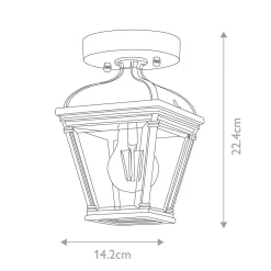 Plafon zewnętrzny Bayview (BAYVIEW-PORCH-BK) - Elstead Lighting