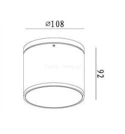 Plafon zewnętrzny Mob I antracyt okrągły/round (D730408)