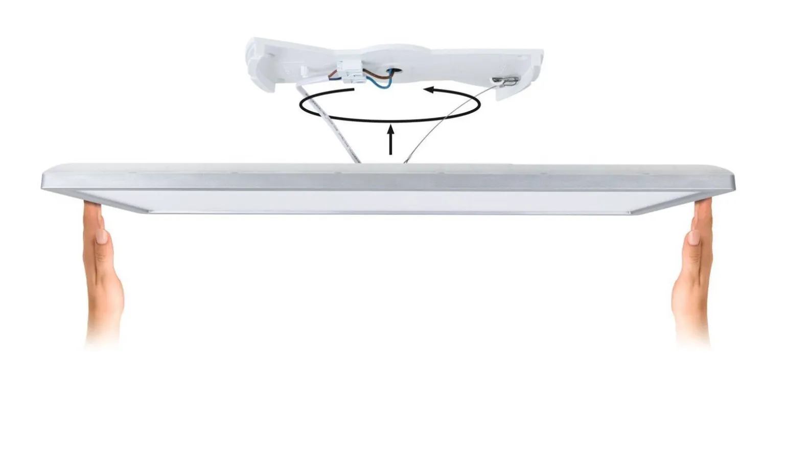 Plafoniera ATRIA SHINE LED Backlight DIM 22W 1800lm 580x200mm 3000K 230V chrom matowy / tworzywo sztuczne (PL70996) - PAULMANN