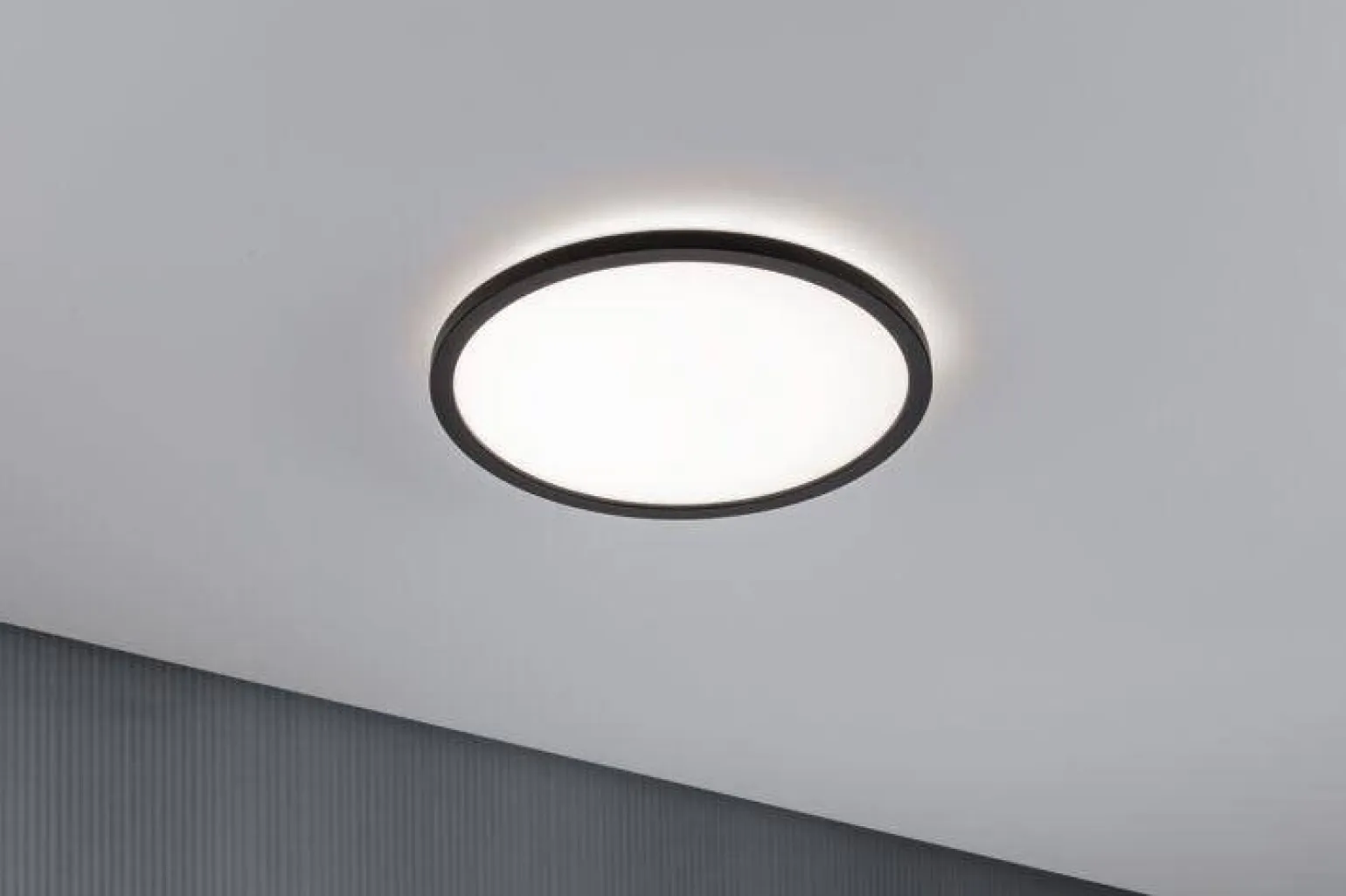 Plafoniera ATRIA SHINE LED Backlight 16W 1600lm okrągła 293mm 4000K 230V czarny matowy / tworzywo sztuczne (PL71012) - PAULMANN