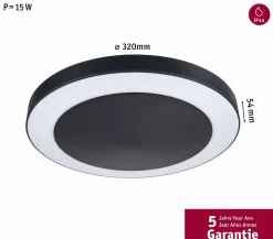 Plafoniera CIRCULA 14W 3000K IP44 230V antracyt / tworzywo sztuczne (PL94526) - PAULMANN