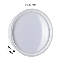 Plafoniera PLATOMO LED 14.5W 1200lm 180mm okrągła IP44 3000K 230V biały / tworzywo sztuczne (PL94697) - PAULMANN