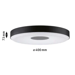 Plafoniera PURIC PANE LED 22W 400 mm 3-Step DIM 230V czarny / szary / metal (PL79518) - PAULMANN