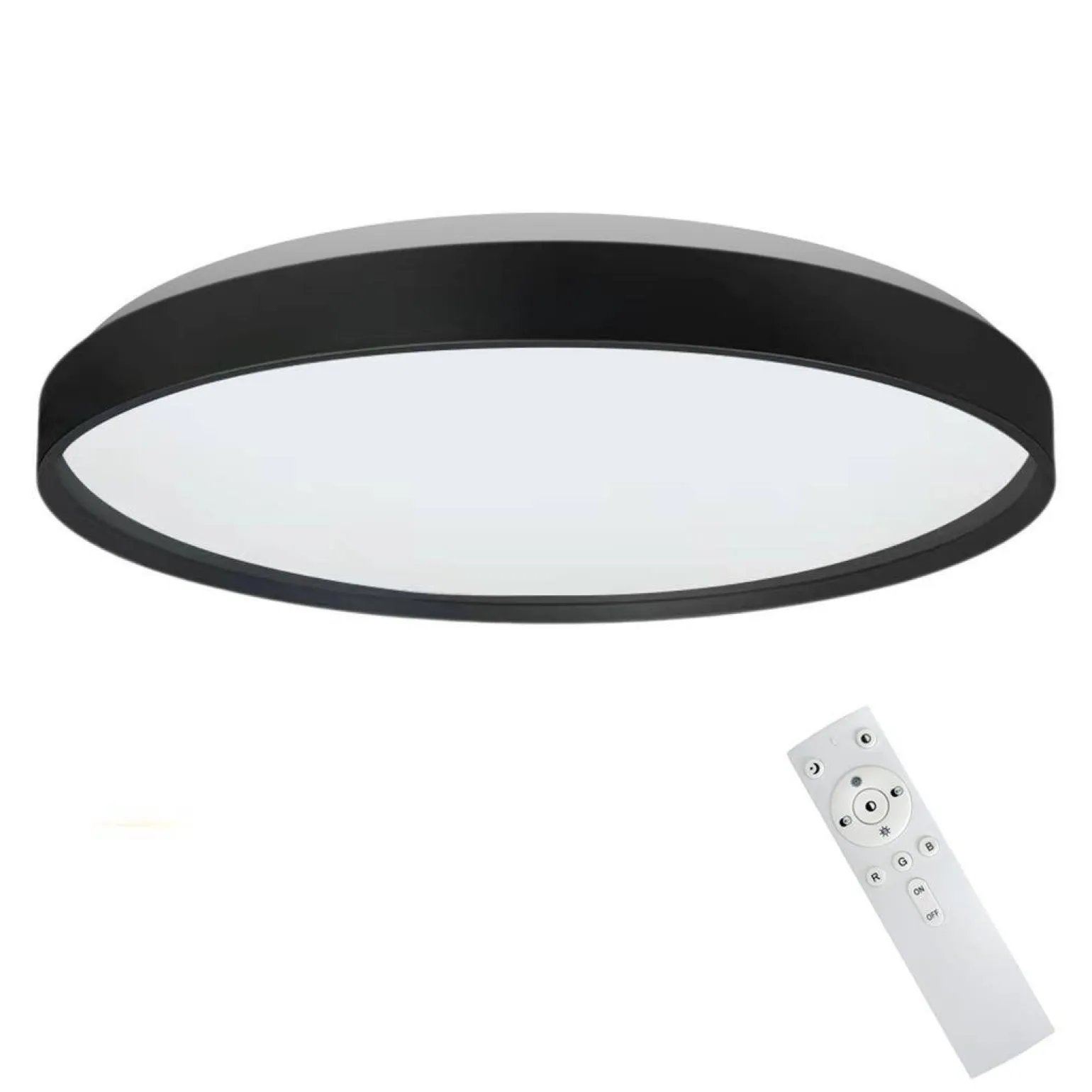 Plafoniera RINGO z pilotem i kolorowym światłem RGB 36W Ø390 mm (ML9965) - Milagro