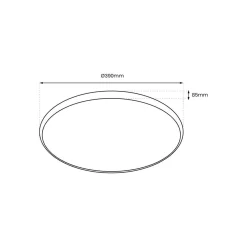 Plafoniera RINGO z pilotem i kolorowym światłem RGB 36W Ø390 mm (ML9965) - Milagro