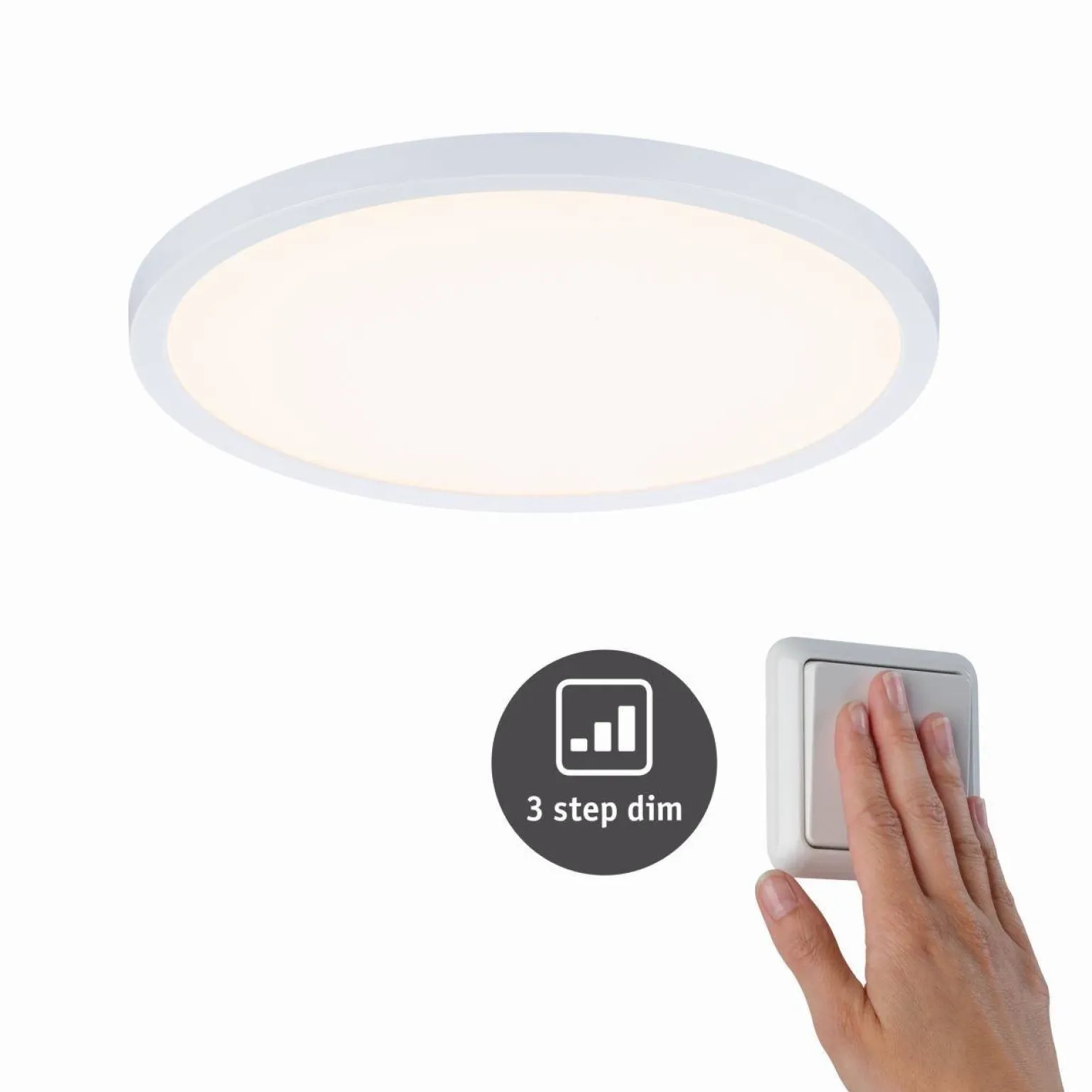 Plafoniera VariFit AREO LED DIM 16W 1400lm 3000K okrągła 230mm IP44 230V biały matowy / tworzywo sztuczne (PL93050) - PAULMANN