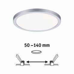 Plafoniera VariFit AREO LED 13W 1200lm 4000K okrągła 175mm IP44 230V chrom matowy / tworzywo sztuczne (PL93038) - PAULMANN