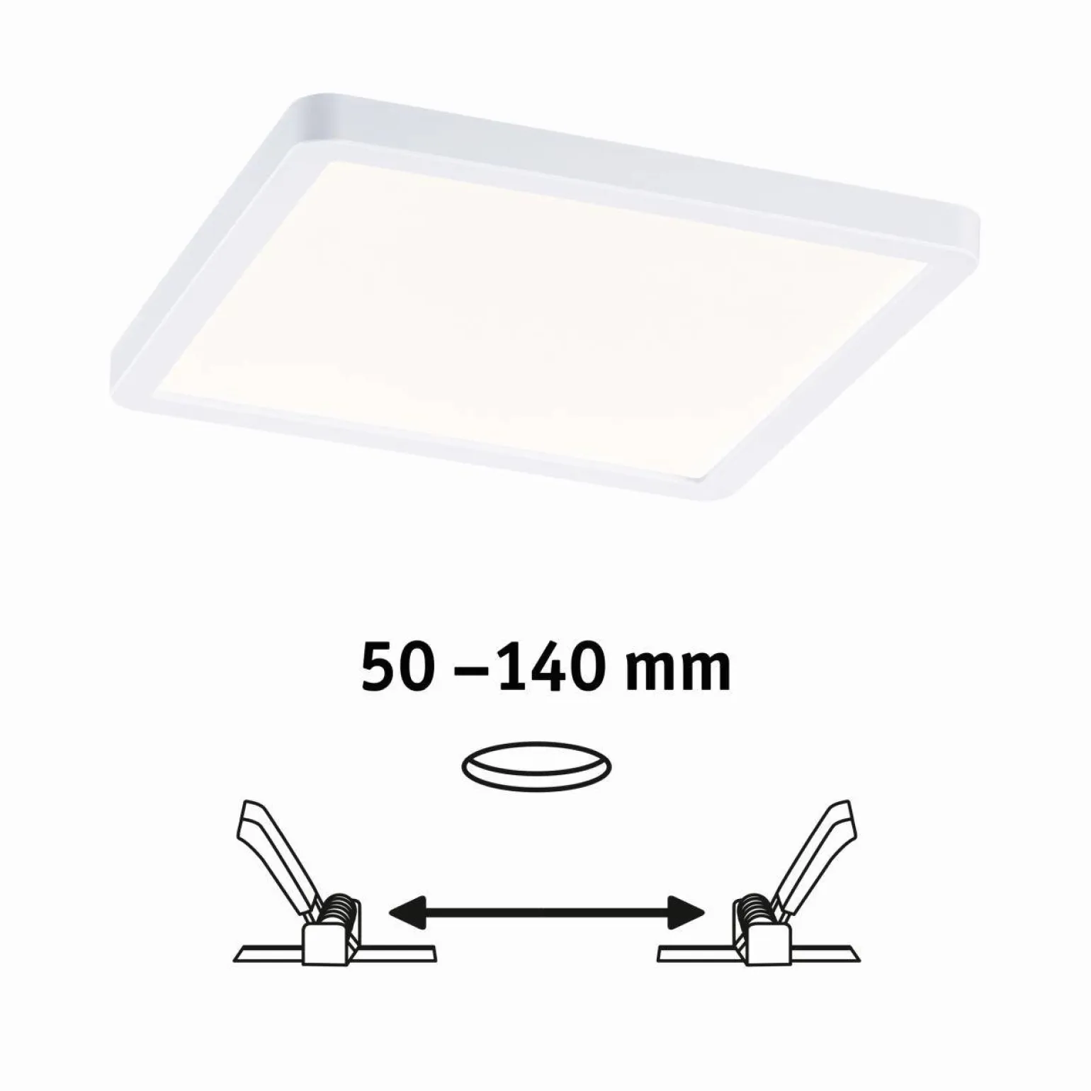 Plafoniera VariFit AREO LED DIM 13W 1200lm 3000K 175x175mm IP44 230V biały matowy / tworzywo sztuczne (PL93053) - PAULMANN