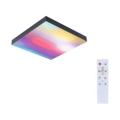 Plafoniera VELORA LED RGBW DIM Rainbow 31W 2820lm + pilot 595x595mm 3000-6500K 230V czarny / metal (PL79909) - PAULMANN