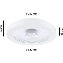 Plafoniera VOLEA 18W DIM 320MM 2120lm 3000K IP44 230V biały / srebrny/ tworzywo sztuczne (PL71177) - PAULMANN
