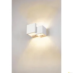 PLASTRA WL CUBES, wewnętrzna oprawa ścienna natynkowa, QT14, biała (1004733) - SLV