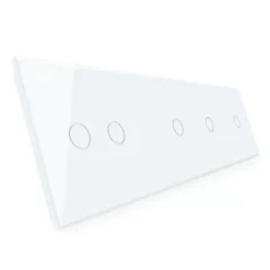 Poczwórny biały panel szklany (701112-61) LIVOLO