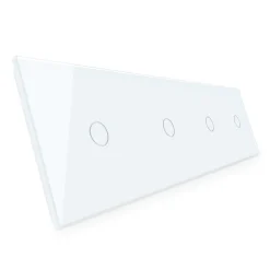 Poczwórny biały panel szklany (701111-61) LIVOLO