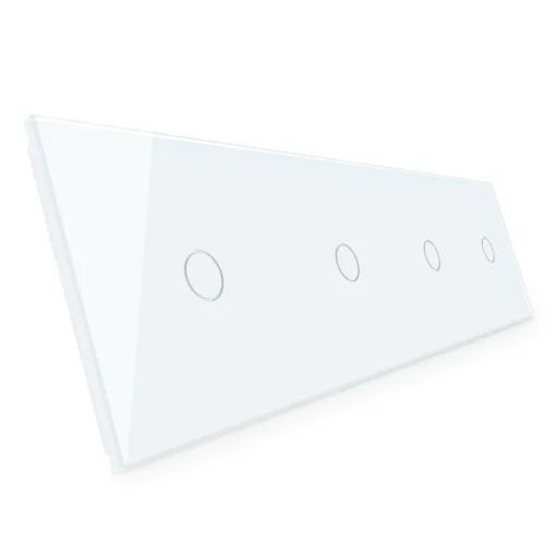 Poczwórny biały panel szklany (701111-61) LIVOLO