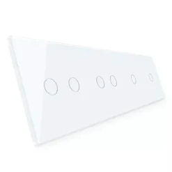 Poczwórny biały panel szklany (701122-61) LIVOLO