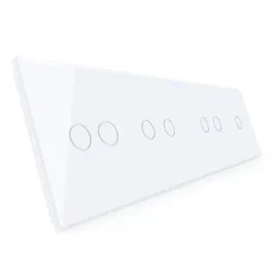 Poczwórny biały panel szklany (701222-61) LIVOLO