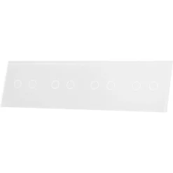 Poczwórny osimiokrotny biały panel szklany (702222-61) LIVOLO