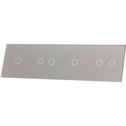 Poczwórny srebrny panel szklany (701212-64) LIVOLO