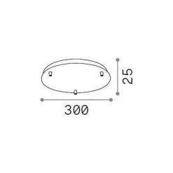 Podsufitka ACCESSORI Biały (ROSONE_STANDARD_3_LUCI_BIANCO) - Ideal Lux