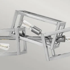 Podłużna lampa wisząca Ensemble - 6 źródeł światła - Polerowany nikiel (QN-ENSEMBLE6-PN) - Quintiesse