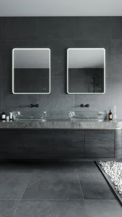 Podświetlane,ściemnialne lustro MAXLIGHT W0385 MIRROR PROSTOKĄT 76x91cm