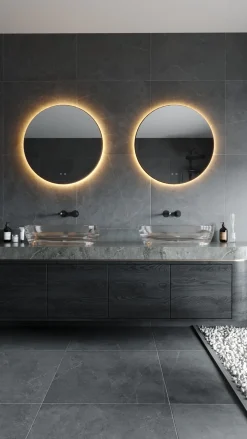 Podświetlane,ściemnialne lustro MAXLIGHT W0387 MIRROR ⌀80 cm