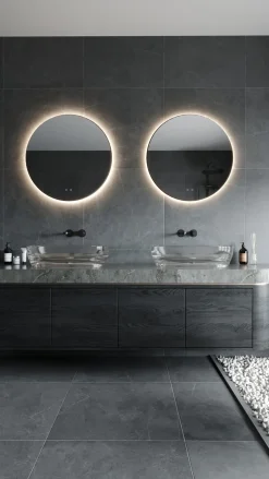 Podświetlane,ściemnialne lustro MAXLIGHT W0387 MIRROR ⌀80 cm