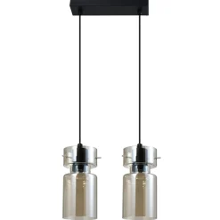 Podwójna lampa wisząca Nivio dymna 2xE27 (LP-2811/2L AM) - Light Prestige