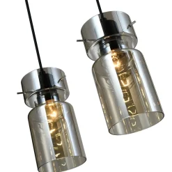 Podwójna lampa wisząca Nivio dymna 2xE27 (LP-2811/2L AM) - Light Prestige