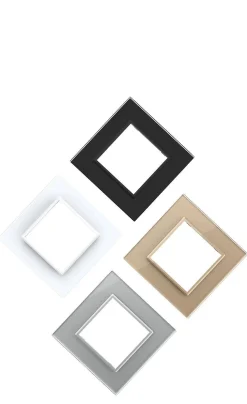 Podwójna ramka szklana w kolorze Złotym (GPF-2-63) LIVOLO