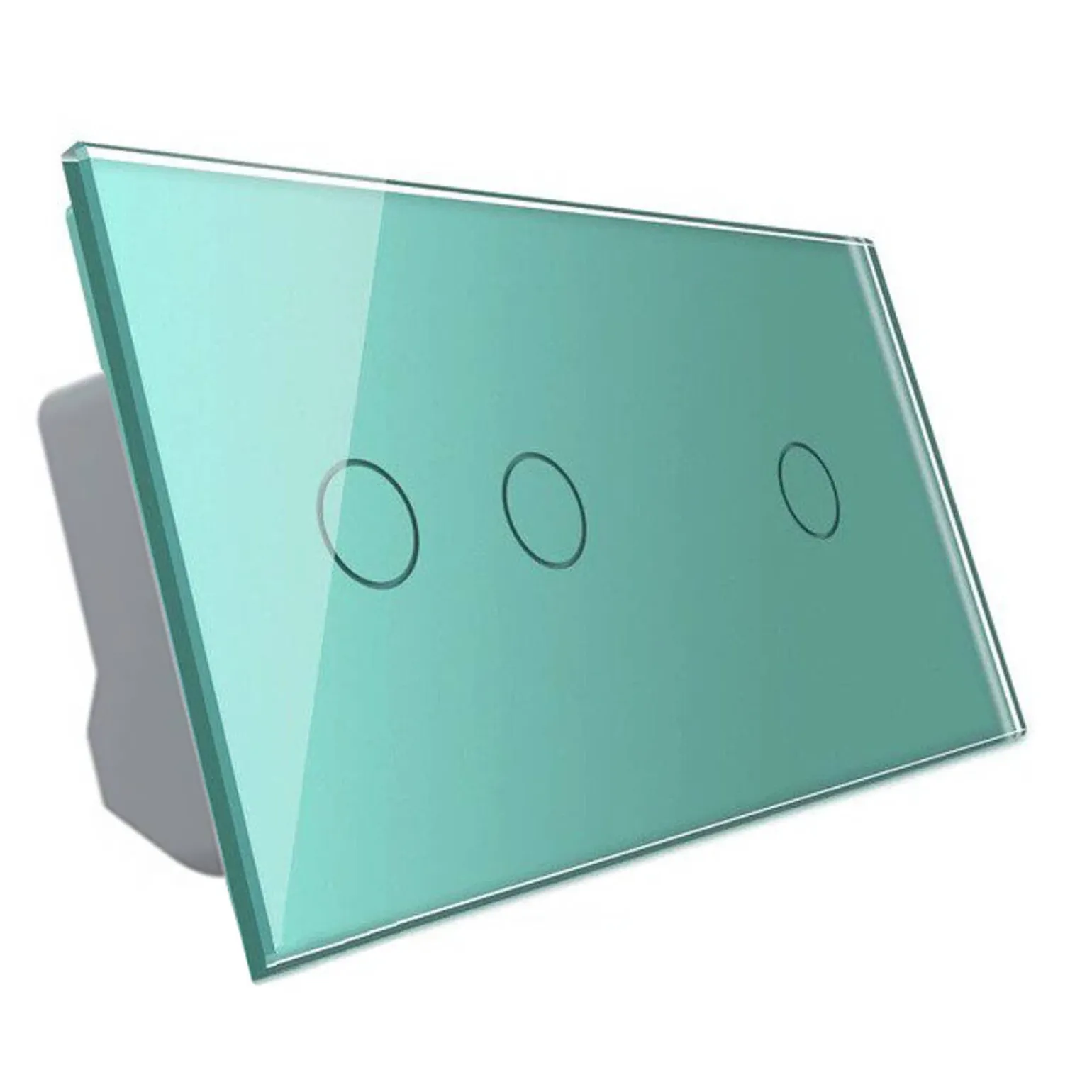 Podwójny dotykowy panel szklany w kolorze Zielonym 2+1 (VL-C7012-68) LIVOLO