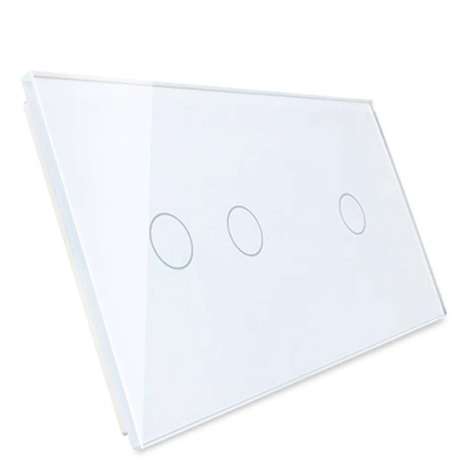 Podwójny dotykowy panel szklany w kolorze Białym 2+1 (VL-C7012-61) LIVOLO