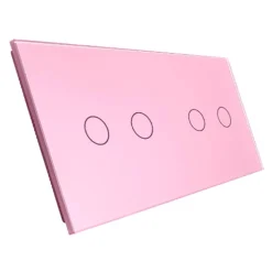 Podwójny panel szklany w kolorze różowym (7022-67) LIVOLO