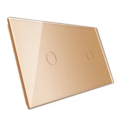 Podwójny panel szklany w kolorze Złotym (7011-63) LIVOLO