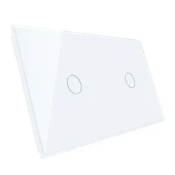 Podwójny panel szklany w kolorze Białym (7011-61) LIVOLO