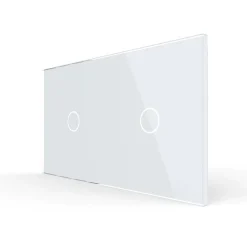 Podwójny panel szklany w kolorze Białym (7011-61) LIVOLO